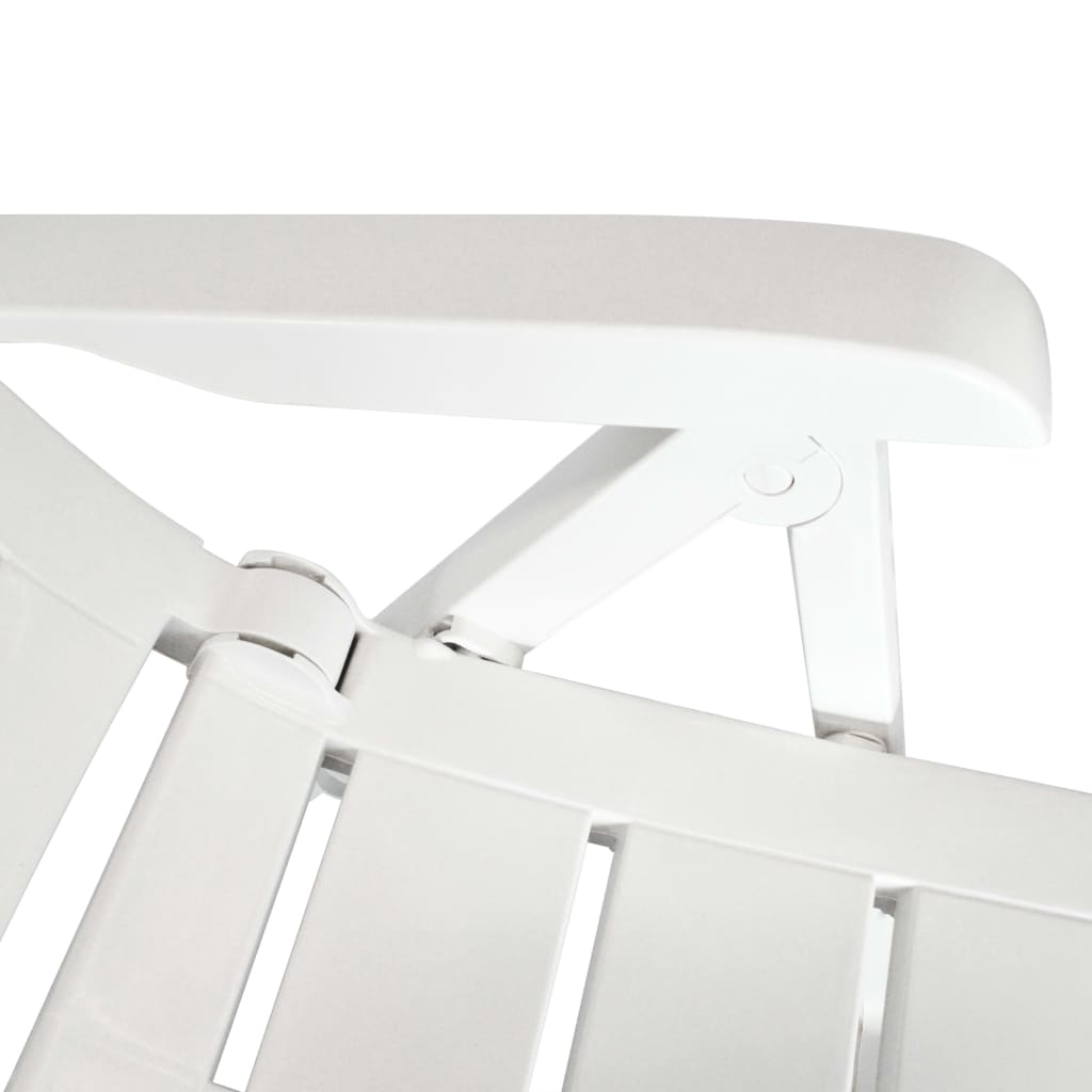 Ensemble à manger de jardin 3 pcs Blanc Polypropylène