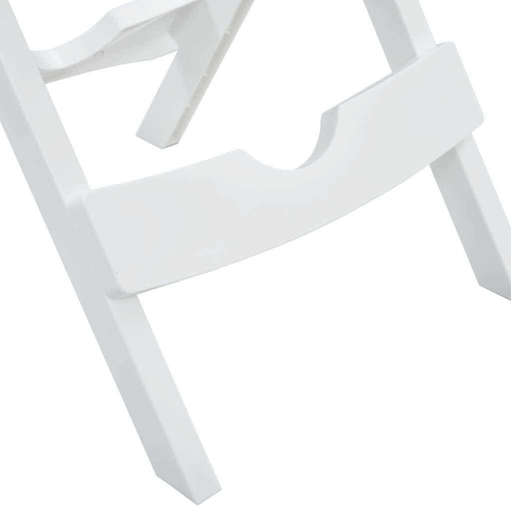 Ensemble à manger de jardin 3 pcs Blanc Polypropylène