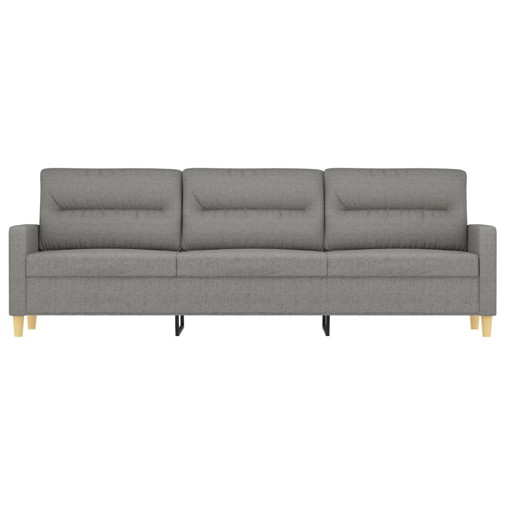 Canapé à 3 places Gris foncé 210 cm Tissu