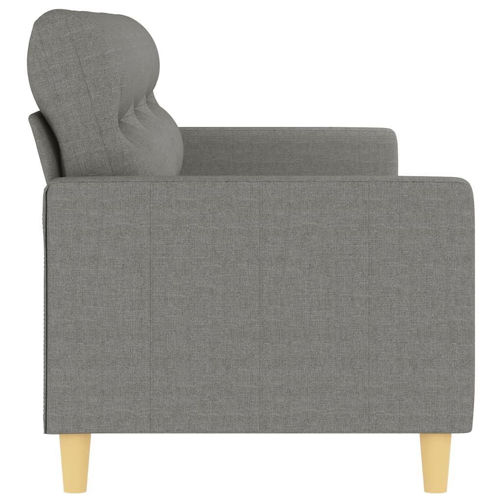 Canapé à 3 places Gris foncé 210 cm Tissu