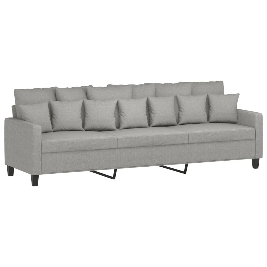 Canapé à 3 places Gris clair 210 cm Tissu - XIOS