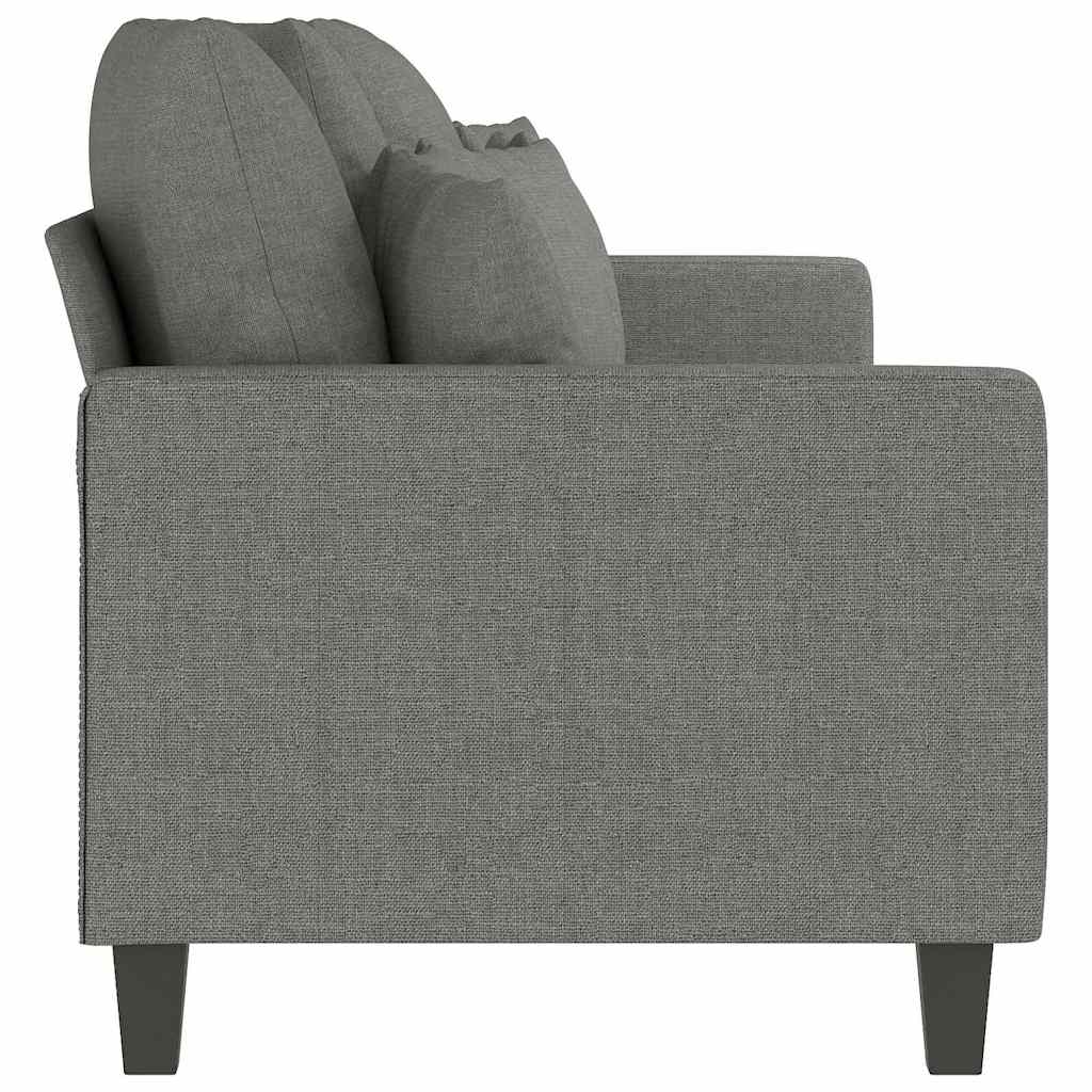 Canapé à 3 places Gris foncé 210 cm Tissu