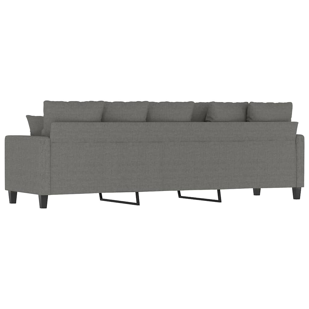 Canapé à 3 places Gris foncé 210 cm Tissu