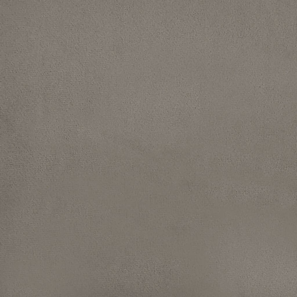 Canapé à 2 places Gris clair 140 cm Velours - XIOS