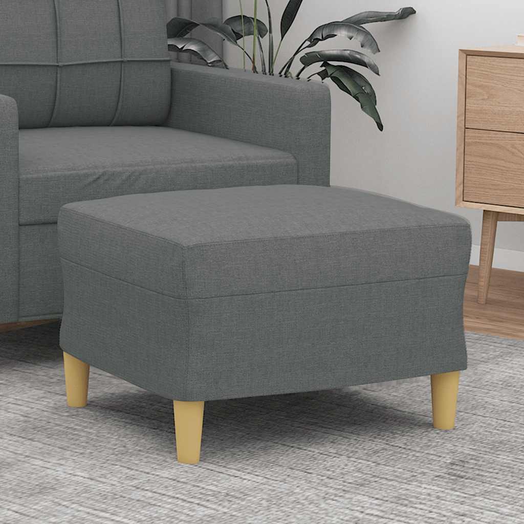 Repose-pied Gris foncé 60x50x41 cm Tissu - XIOS