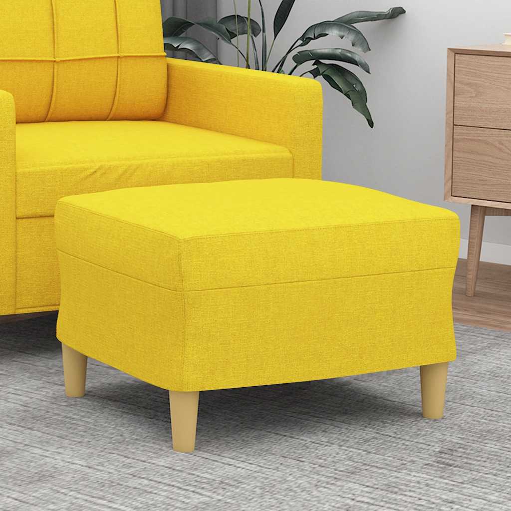 Repose-pied Jaune clair 60x50x41 cm Tissu - XIOS