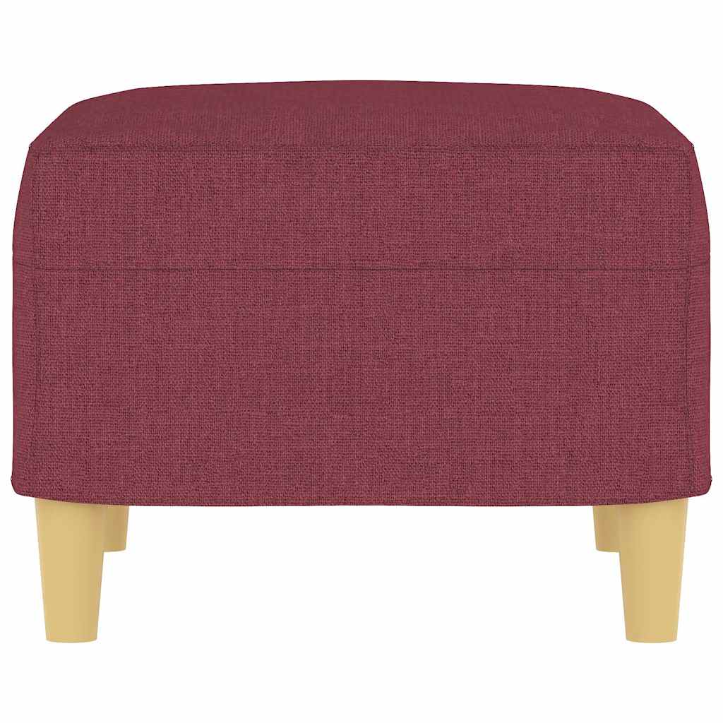 Repose-pied Rouge bordeaux 60x50x41 cm Tissu - XIOS