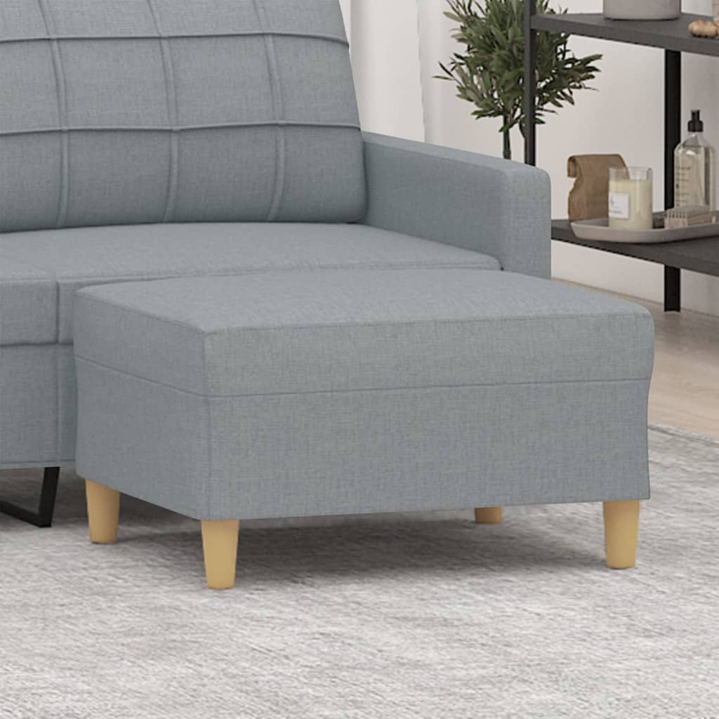 Repose-pied Gris clair 70x55x41 cm Tissu - XIOS