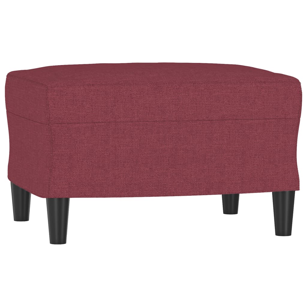 Repose-pied Rouge bordeaux 60x50x41 cm Tissu - XIOS