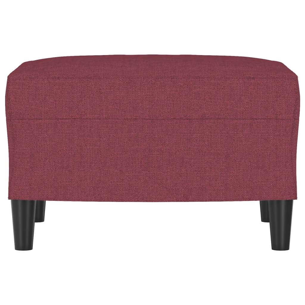 Repose-pied Rouge bordeaux 60x50x41 cm Tissu - XIOS