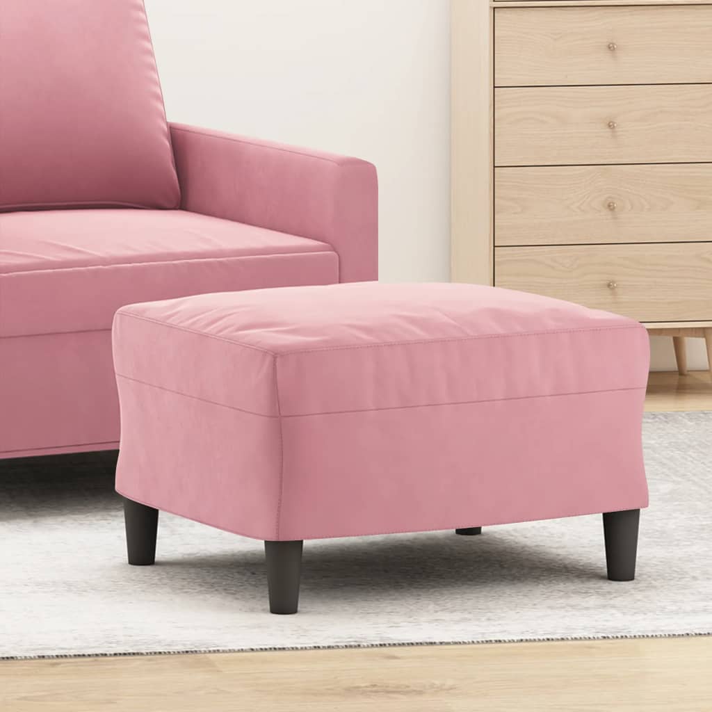 Repose-pied Rose 60x50x41 cm Velours - XIOS