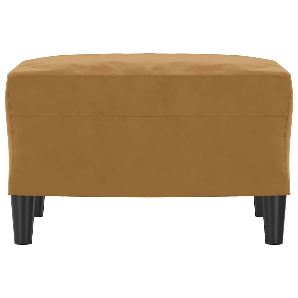 Repose-pied Marron 60x50x41 cm Velours - XIOS