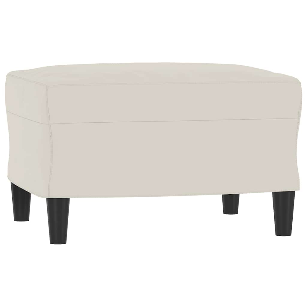 Repose-pied Crème 60x50x41 cm Velours - XIOS