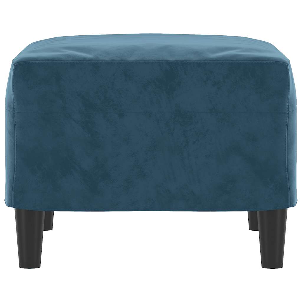 Repose-pied Bleu 60x50x41 cm Velours - XIOS