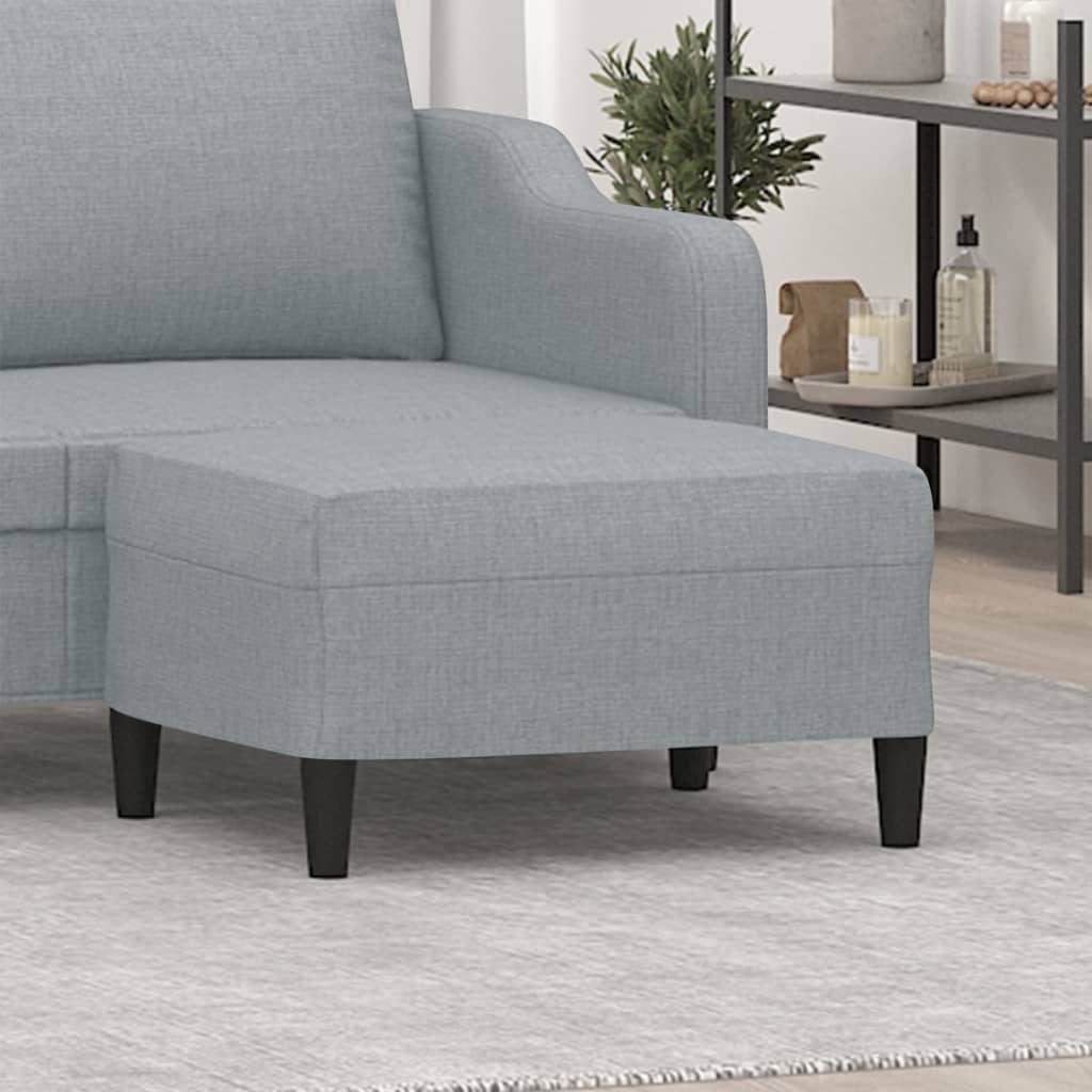 Repose-pied Gris clair 70x55x41 cm Tissu - XIOS