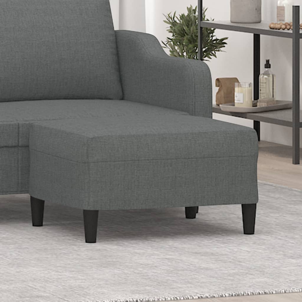 Repose-pied Gris foncé 70x55x41 cm Tissu - XIOS
