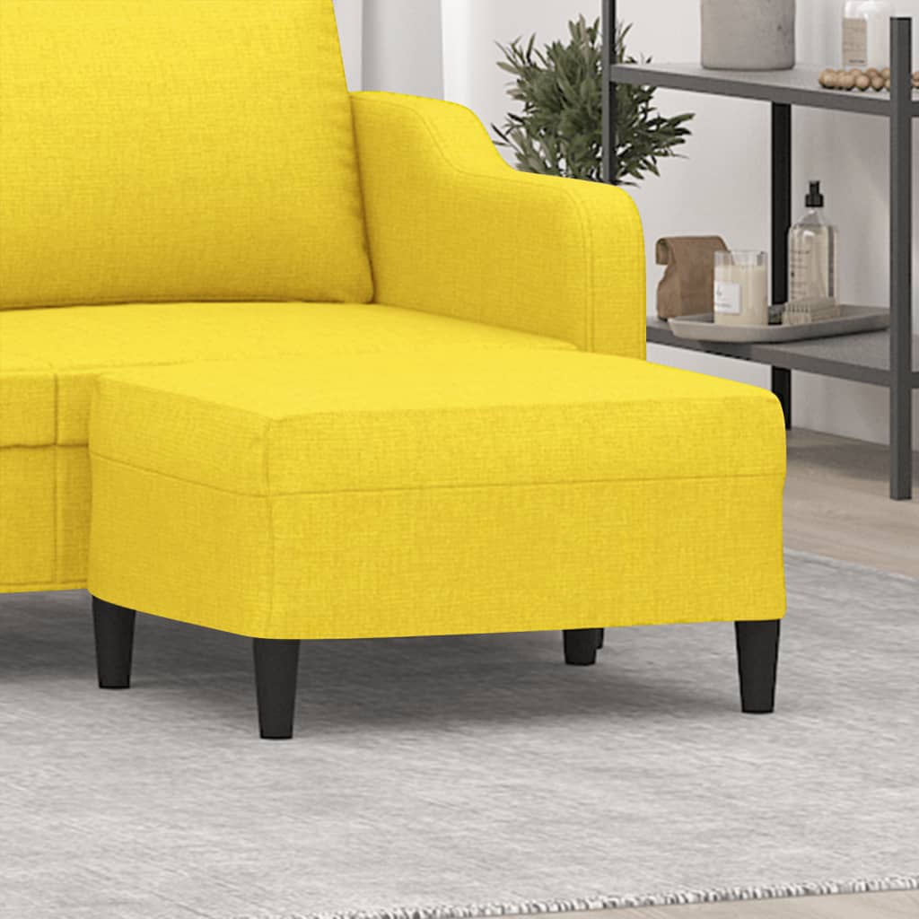 Repose-pied Jaune clair 70x55x41 cm Tissu - XIOS