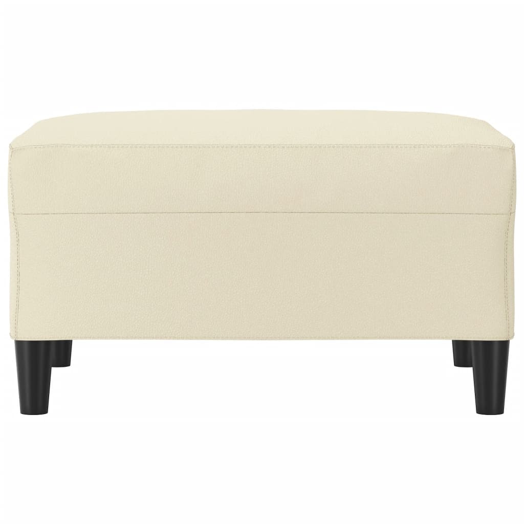 Repose-pied Crème 70x55x41 cm Similicuir