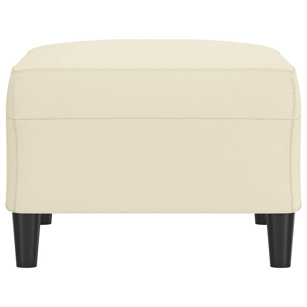 Repose-pied Crème 70x55x41 cm Similicuir
