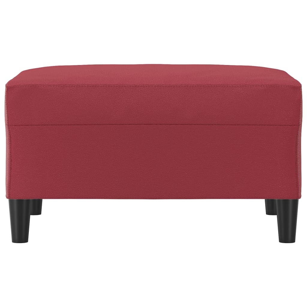 Repose-pied Rouge bordeaux 70x55x41 cm Similicuir - XIOS