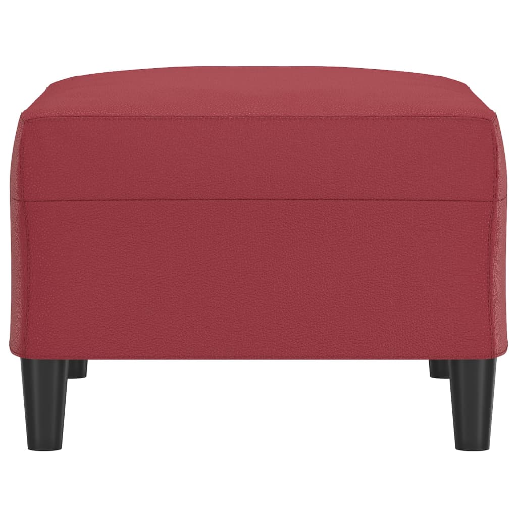 Repose-pied Rouge bordeaux 70x55x41 cm Similicuir - XIOS