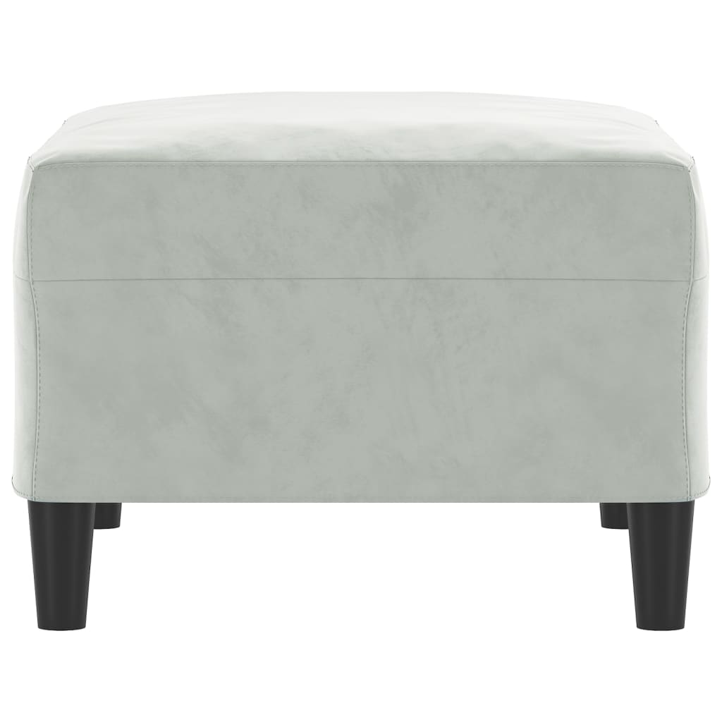 Repose-pied Gris clair 70x55x41 cm Velours - XIOS