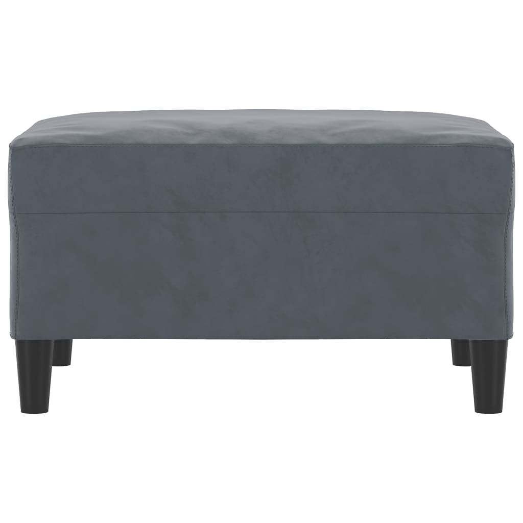 Repose-pied Gris foncé 70x55x41 cm Velours - XIOS