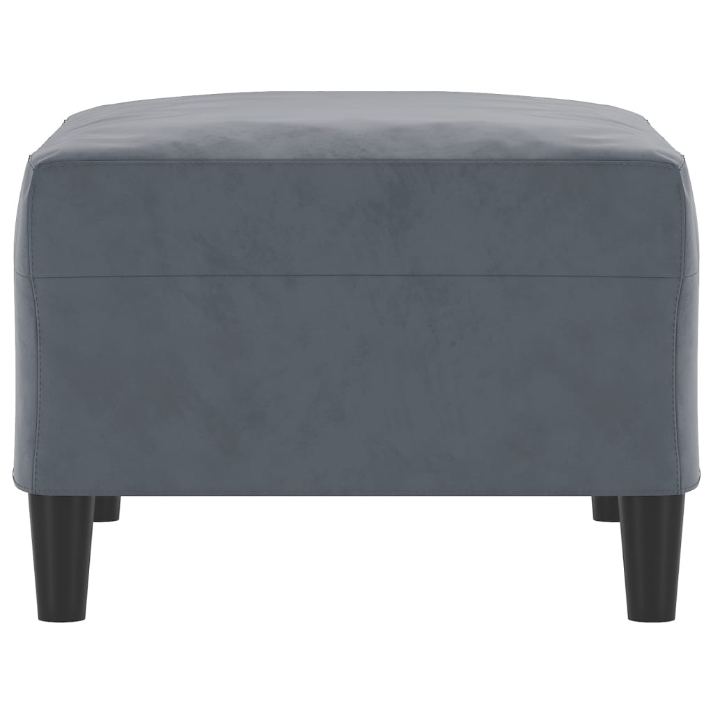 Repose-pied Gris foncé 70x55x41 cm Velours - XIOS