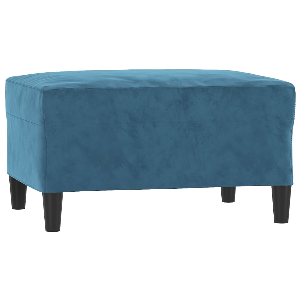 Repose-pied Bleu 70x55x41 cm Velours