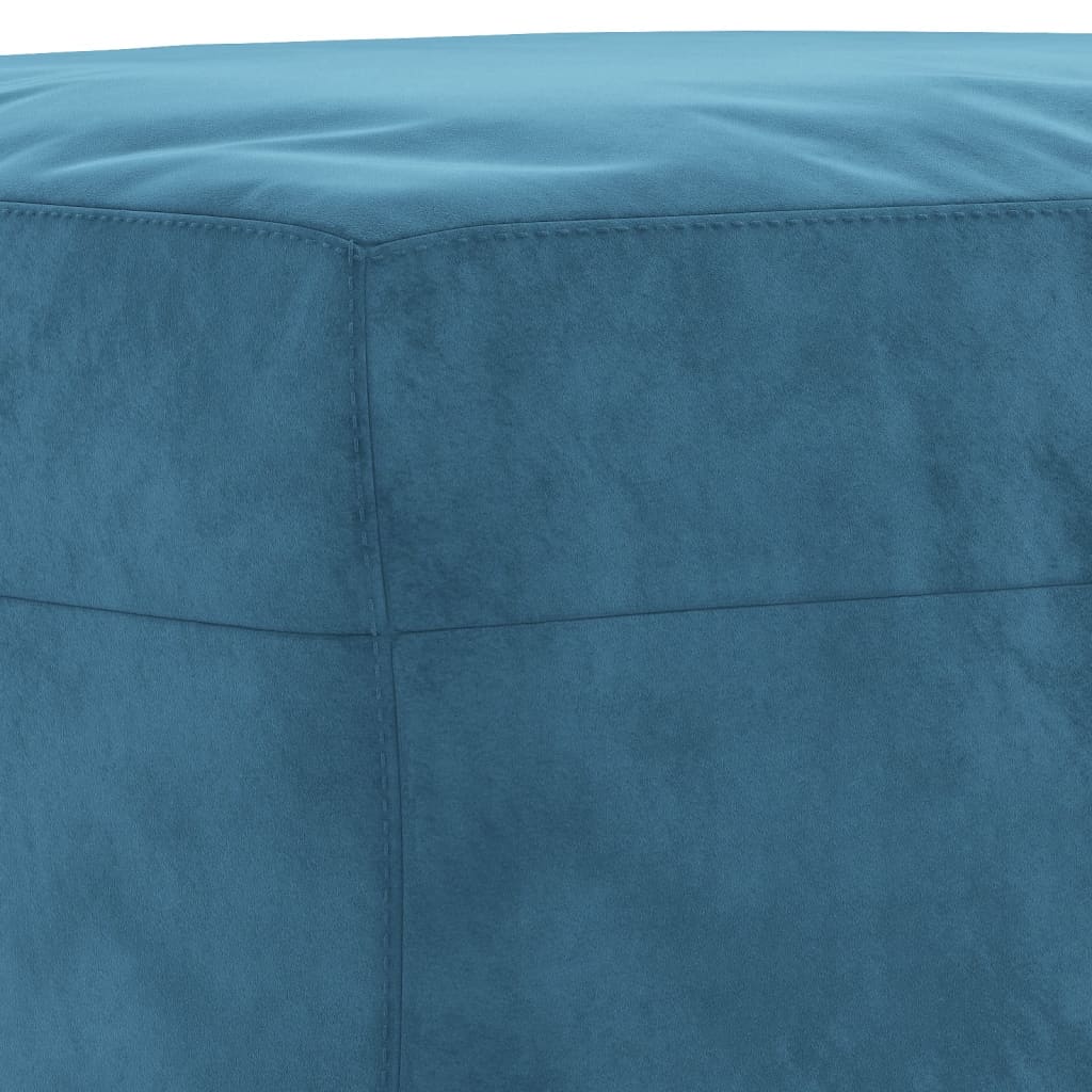 Repose-pied Bleu 70x55x41 cm Velours