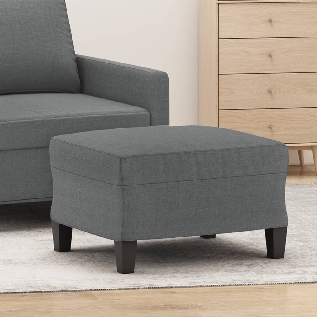 Repose-pied Gris foncé 60x50x41 cm Tissu - XIOS
