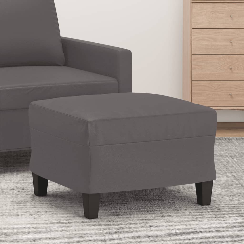 Repose-pied Gris 60x50x41 cm Similicuir - XIOS