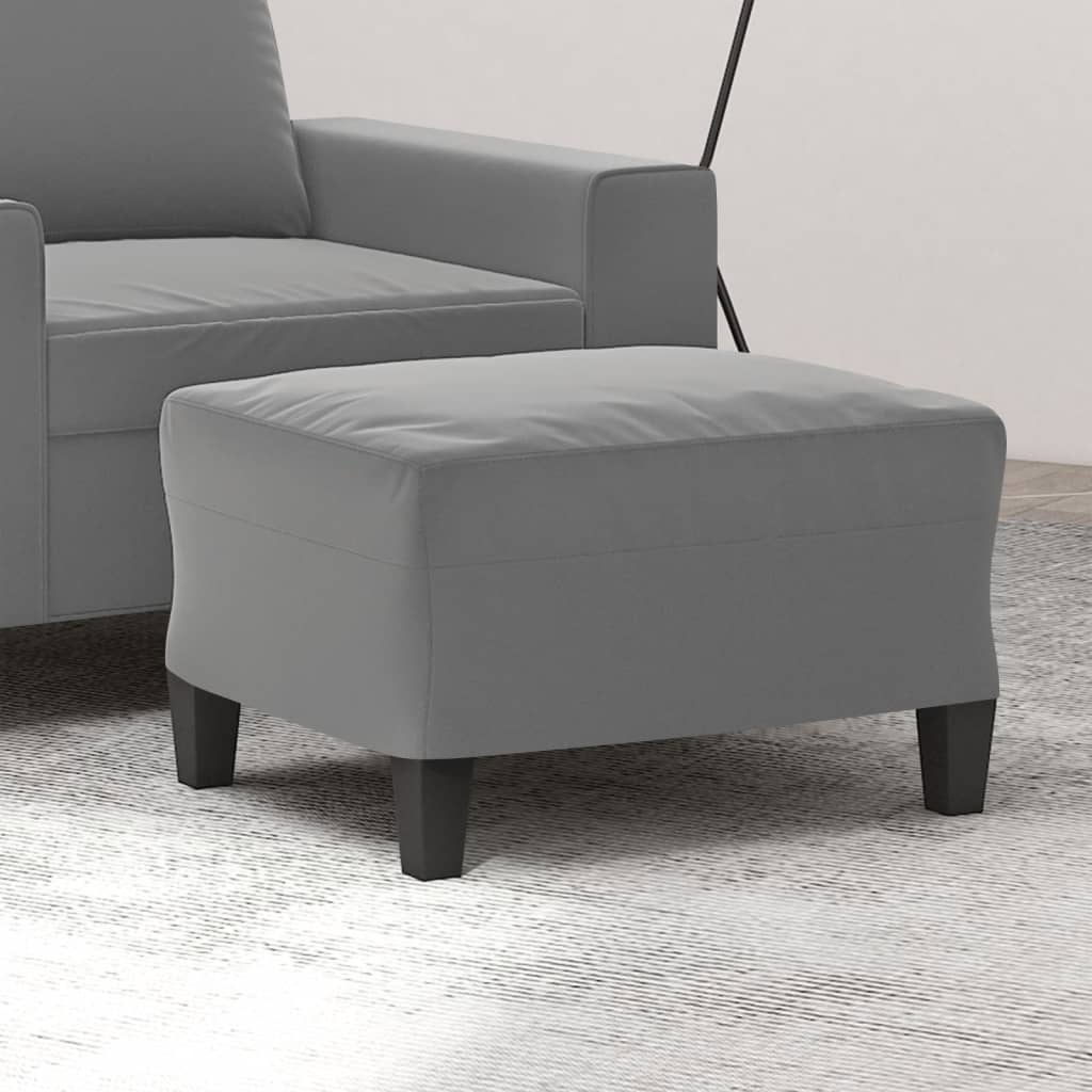 Repose-pied Gris foncé 60x50x41 cm Tissu microfibre - XIOS
