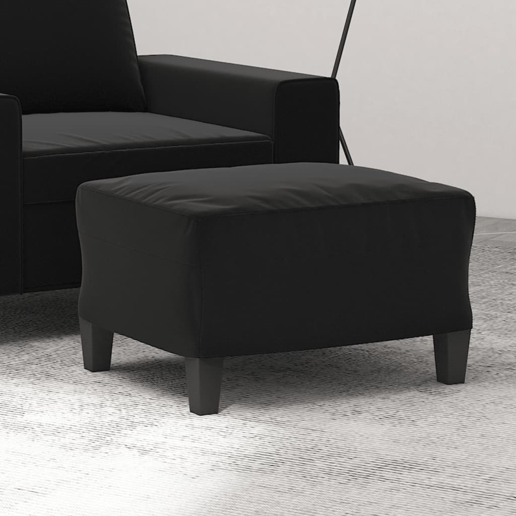 Repose-pied Noir 60x50x41 cm Tissu microfibre - XIOS