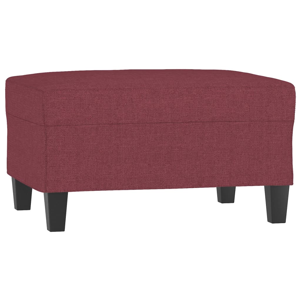 Repose-pied Rouge bordeaux 70x55x41 cm Tissu - XIOS