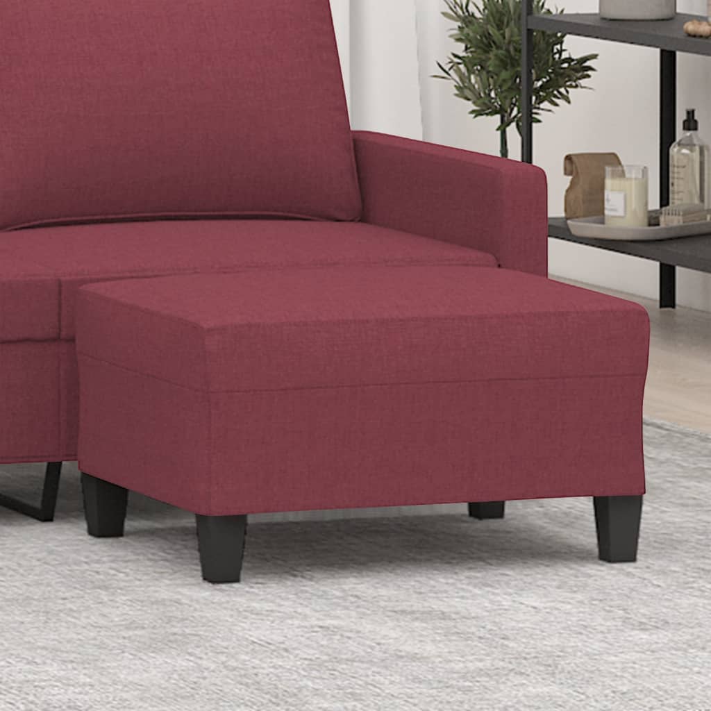 Repose-pied Rouge bordeaux 70x55x41 cm Tissu - XIOS