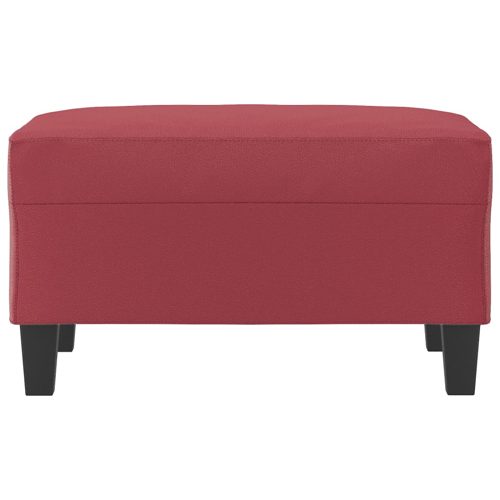 Repose-pied Rouge bordeaux 70x55x41 cm Similicuir - XIOS