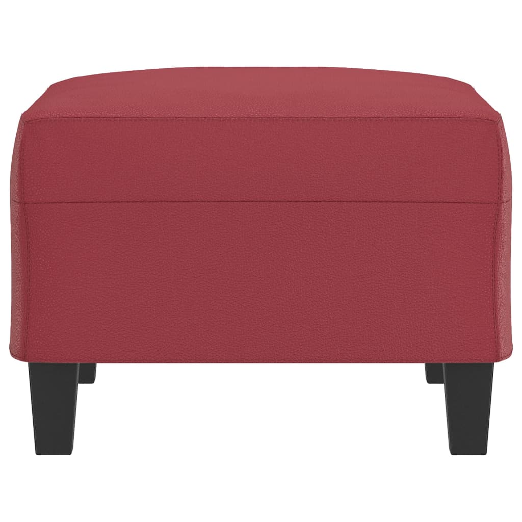 Repose-pied Rouge bordeaux 70x55x41 cm Similicuir - XIOS