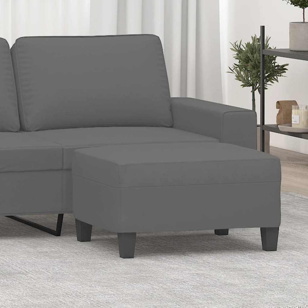 Repose-pied Gris foncé 70x55x41 cm Tissu microfibre