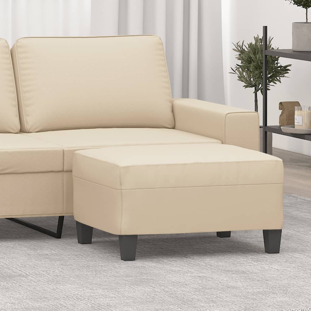 Repose-pied Crème 70x55x41 cm Tissu microfibre - XIOS