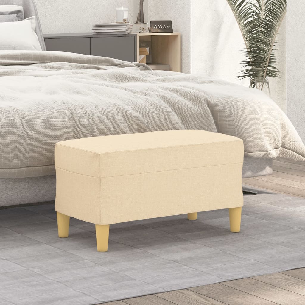 Banc Crème 70x35x41 cm Tissu - XIOS