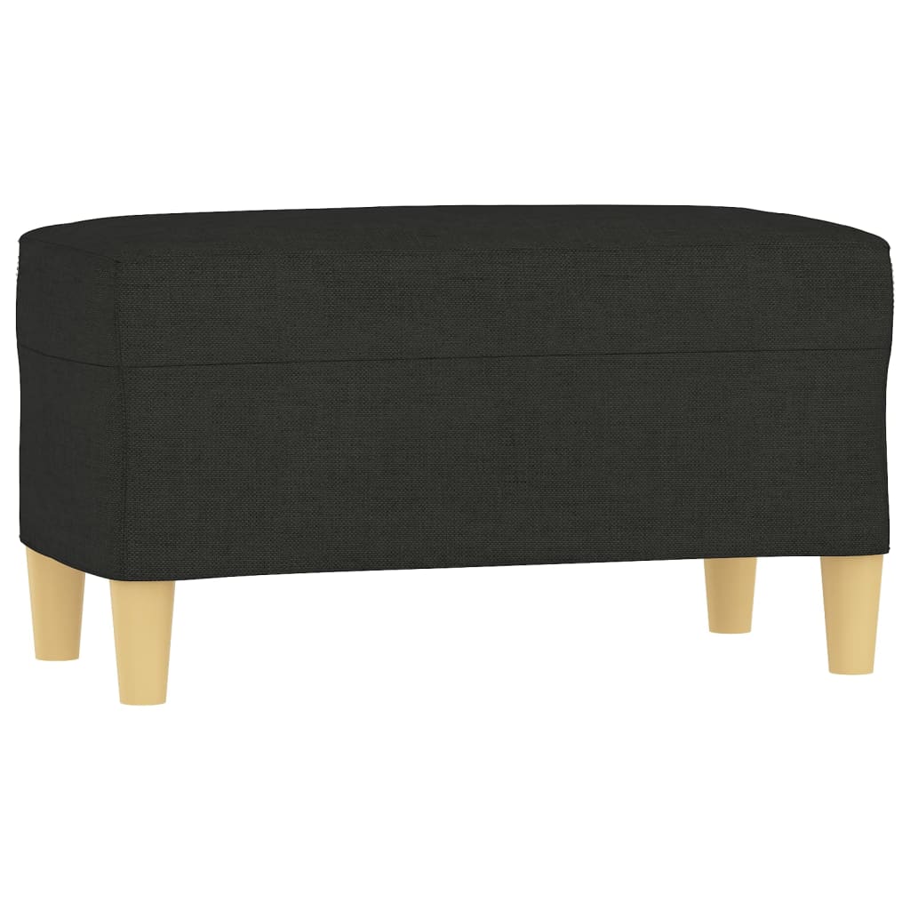 Banc Noir 70x35x41 cm Tissu - XIOS