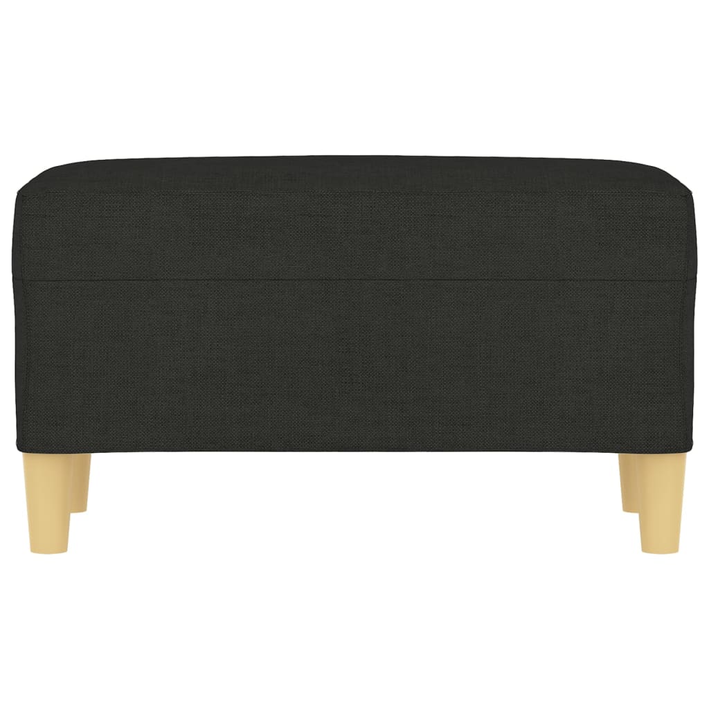 Banc Noir 70x35x41 cm Tissu - XIOS