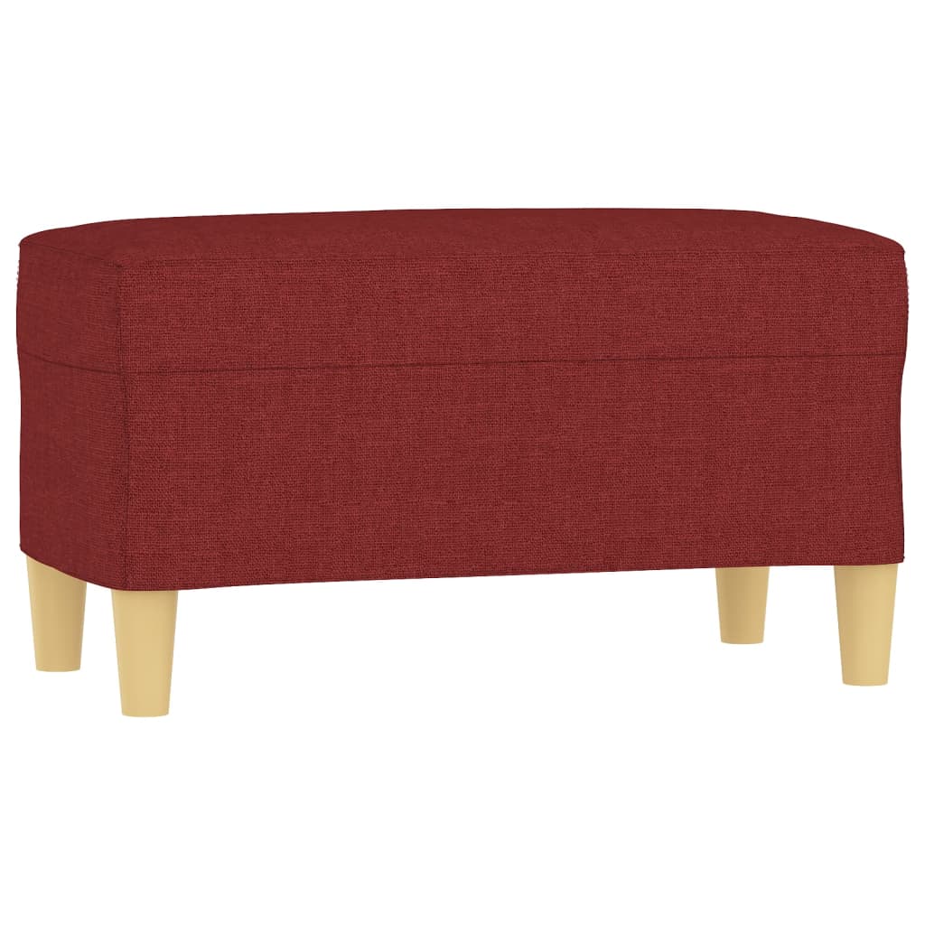 Banc Rouge bordeaux 70x35x41 cm Tissu - XIOS