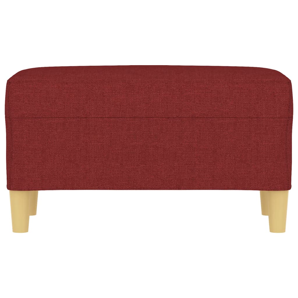 Banc Rouge bordeaux 70x35x41 cm Tissu - XIOS