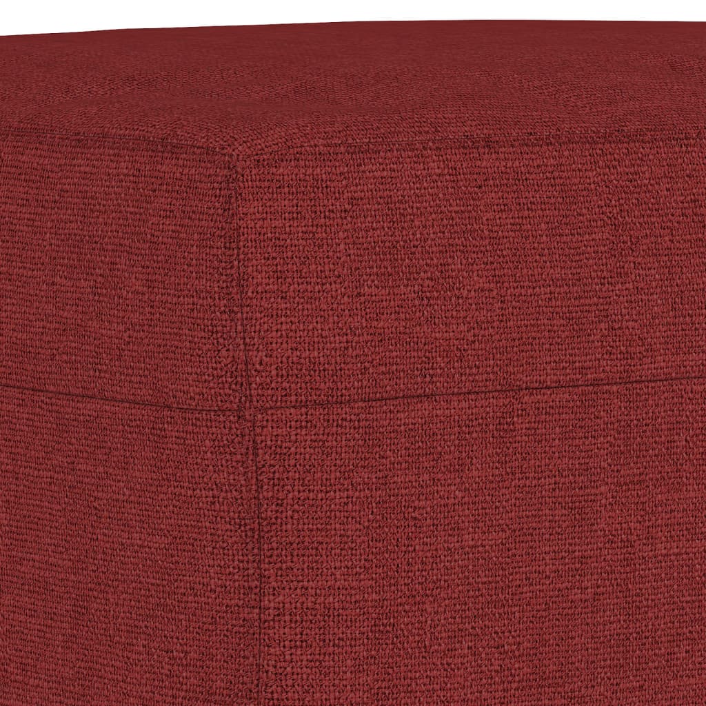 Banc Rouge bordeaux 70x35x41 cm Tissu - XIOS
