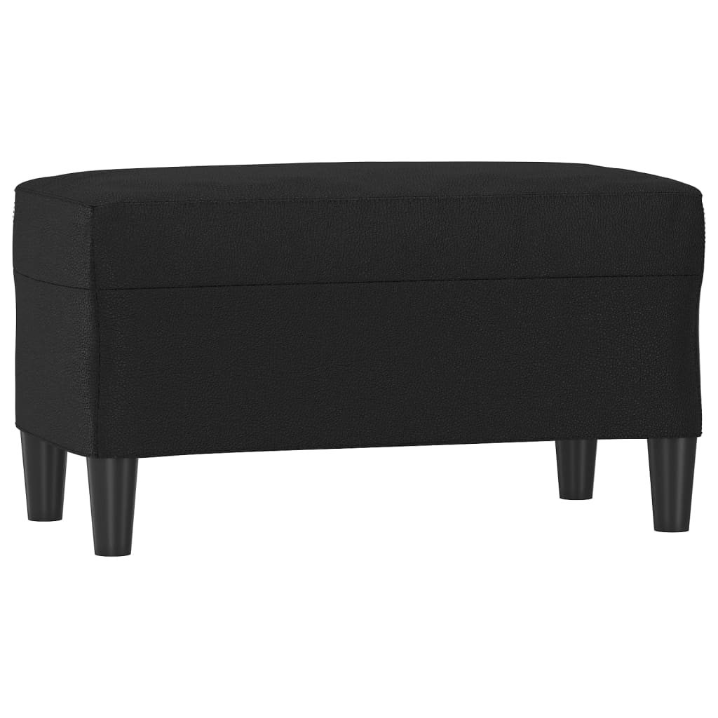 Banc Noir 70x35x41 cm Similicuir - XIOS