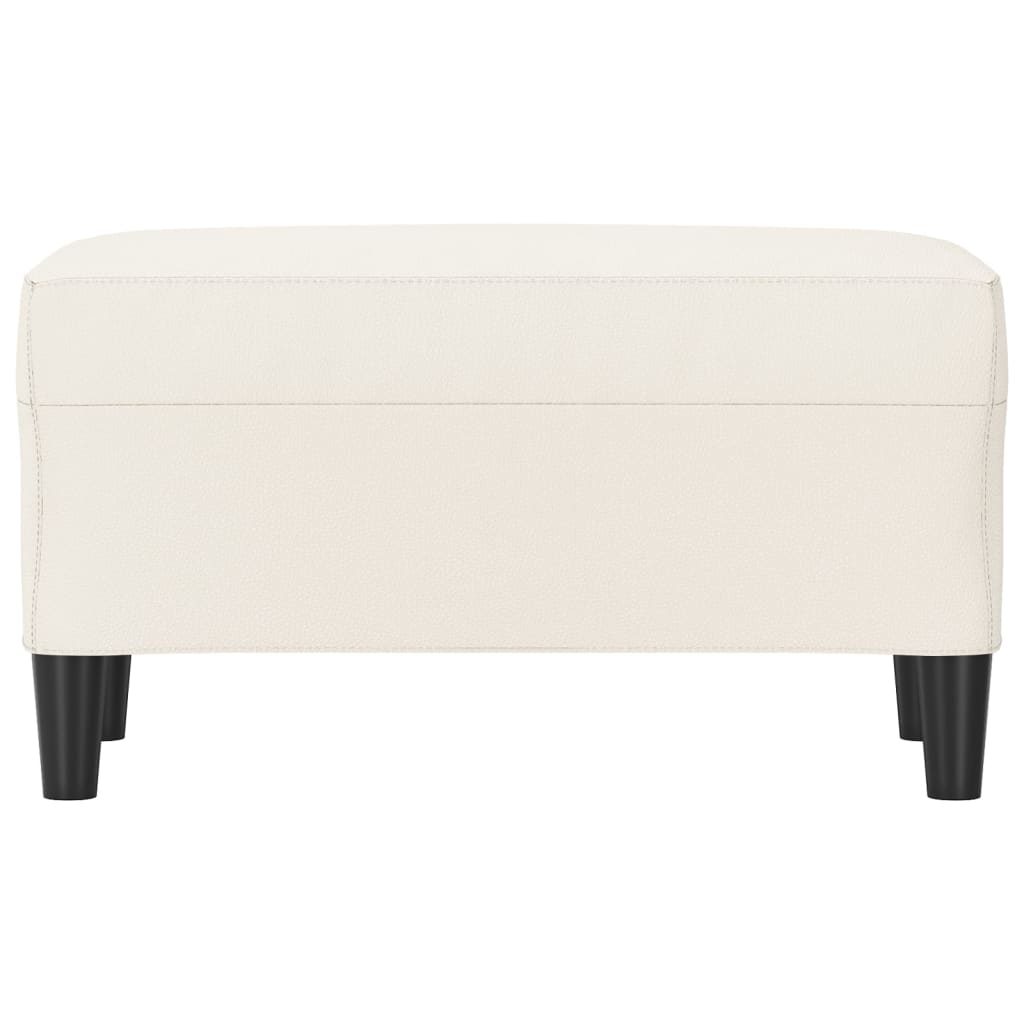 Banc Crème 70x35x41 cm Similicuir - XIOS
