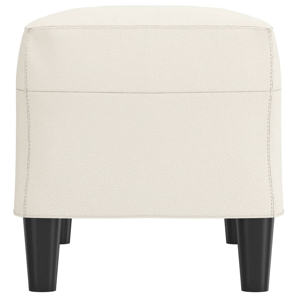 Banc Crème 70x35x41 cm Similicuir - XIOS