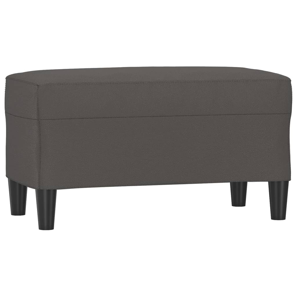Banc Gris 70x35x41 cm Similicuir - XIOS
